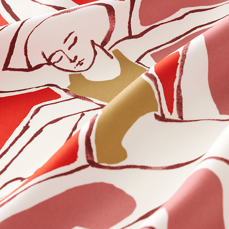 Choreographie Equestre scarf 70 - Red | Hermès Belgium